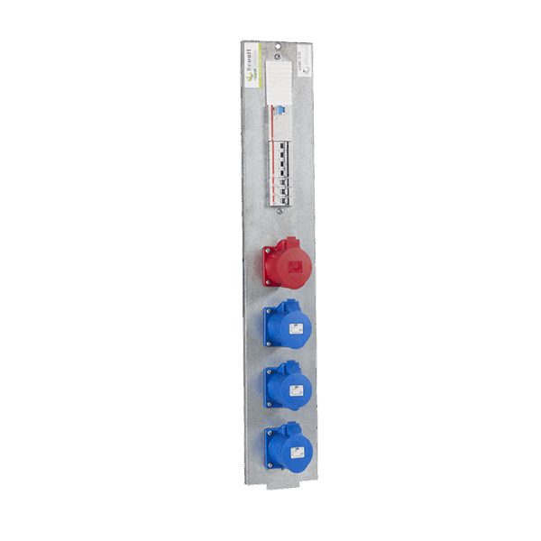 Bandeau simple tétra 63A (1 PC 32A tétra CEE et 3 PC 32A mono CEE)