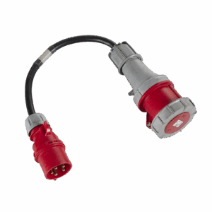 Adaptateur 63A tétra CEE "M" vers 32A tétra CEE "F"