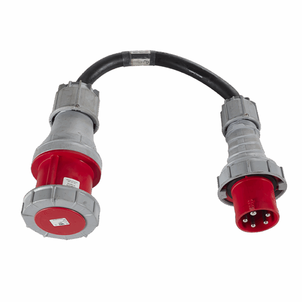 Adaptateur 63A tétra DS6 "M" vers 63A tétra CEE "F"