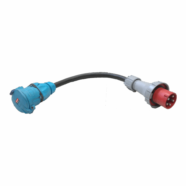 Adaptateur 63A tétra CEE "M" vers 63A tétra DS6 "F"