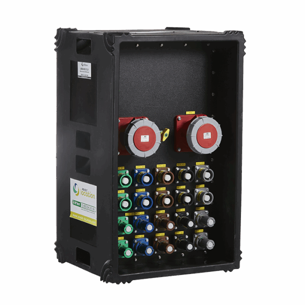 Borne de distri 800A tétra traversante (2x125A 5P CEE protégées)