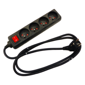 Quadruplette plastique noire NF de 1,5m