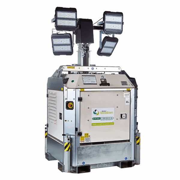 Mât d’éclairage hybride portable