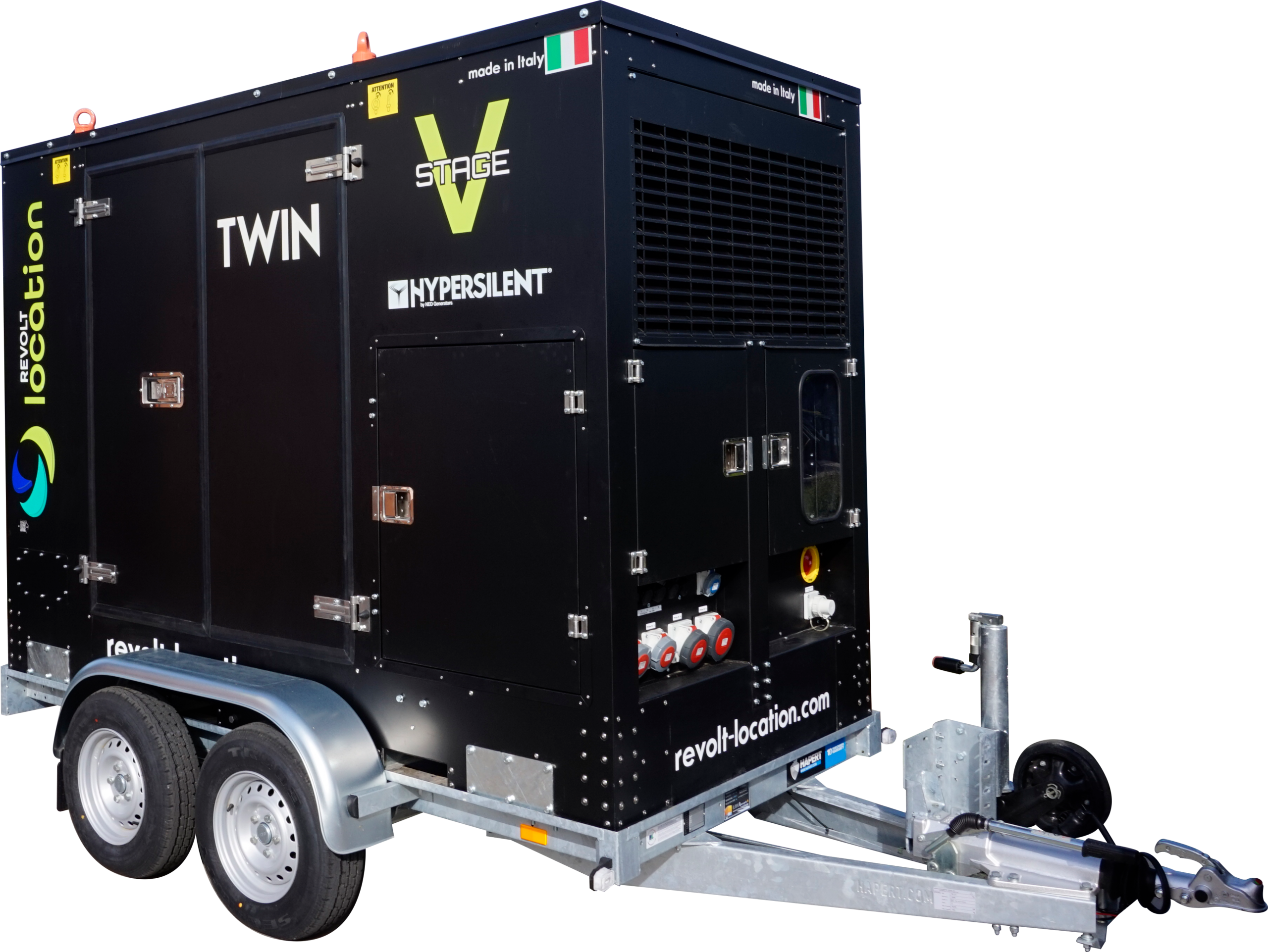 Groupe électrogène hyper insonorisé 2×60 kVA sur remorque